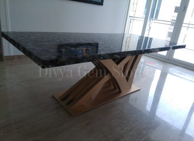 Black Agate Dining Table