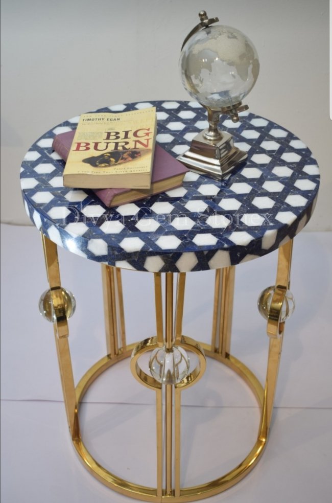 Lapis Lazuli Side Table