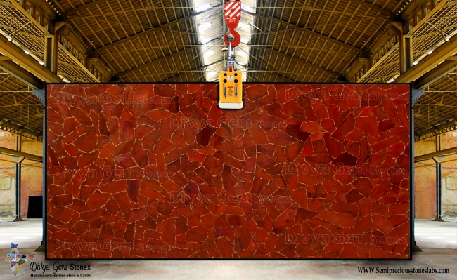 Red Jasper with Gold