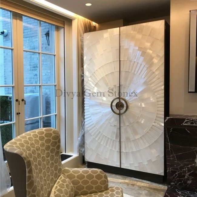 Selenite Cabinet Door
