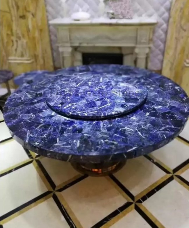 Sodalite Round Dining Table