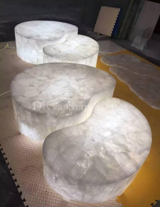 White Quartz Center Table